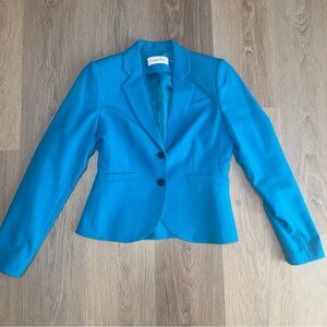 Calvin Klein Bright Blue Blazer Jacket - Size 4P